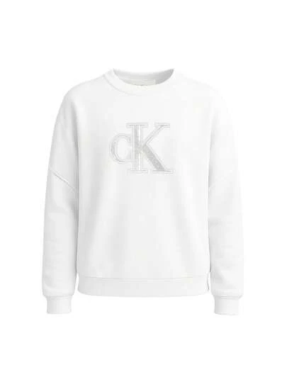 Calvin Klein Girl's Sweatshirts Bright White