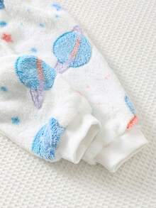 Cozy Pixies 2 piezas/Set Sudadera de felpa gruesa con estampado de planetas y pantalones de cintura elástica para niño pequeño, 2 piezas/Set Pijama de suéter de cuello redondo de punto suave forrado de felpa y pantalones, estilo básico clásico y cómodo adecuado para el hogar, uso diario, festivales, Halloween, Navidad, adecuado para invierno, otoño, Navidad