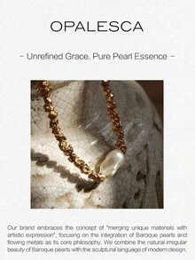 Opalesca 时尚优雅的复古设计链环 - 金黃色 - 查看 7