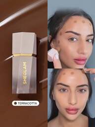 SHEGLAM Sun Beam Matte Liquid Bronzer-Terracotta Gel Cream Contour Non-Grassetto Lunga Durata Altamente Pigmentato Contorno Naturale Contouring Bronzer Leggero Natale Marrone Invernale Contour & Bronzer Marchio Bellezza Trucco Cosmetico Per Donne Ragazze Perfetto Per Autunno Inverno Ideale Per Y2K Elegante Moda Adatto Per Compleanno Natale Presente Festa Pronto Migliore Colore