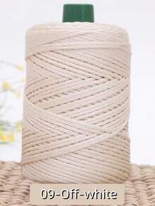 1卷彩色扭纹编织绳，DIY工艺空心绳，手工包，抽绳带配件，装饰性聚丙烯纤维绳，钩针线，手工钩编包线，靠垫，帽子，现代纯色聚酰胺DIY纱线 - 彩色 - 查看 23