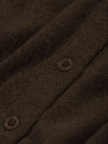 DAZY Women's Solid Color Round Neck Casual Front Button T-Shirt,Fall Clothes Preppy Tops Long Sleeve Women Tops