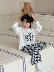 Dazy Kids Toddler Boys' Casual Home Clothes, Fall - White - View 7