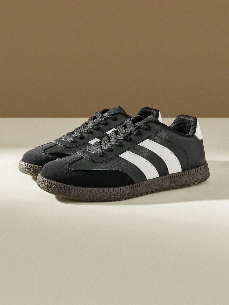 CUCCOO EASI 2026 New Black German Training Shoes For Women, Thick Sole Elevated Casual Sneakers, Suitable For Spring And Autumn