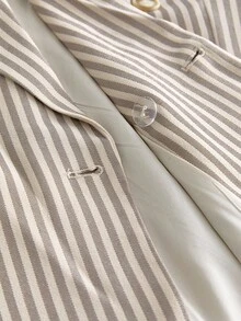 HIMLAND Men's Casual Woven Contrast Collar Striped Slim Fit Blazer, Old Money, For Fall Winter