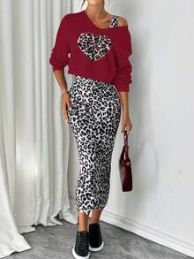 Rafferiza Casual - Modern Casual Casual-Woman Women's Two Pieces Suit, Christmas - Red - View 5