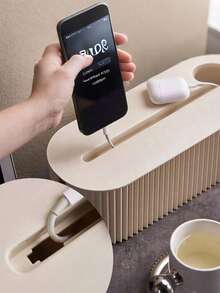 SHEIN 复古家用电涌保护器收纳盒，带 USB 插座，多功能电源板电线整理器，用于充电设备