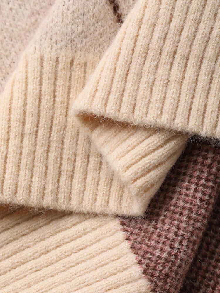 Tween Girl Argyle Pattern V-Neck Casual Knit Vest, Autumn/Winter