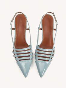 CUCCOO CHICEST Giày cao gót mũi nhọn quai mảnh cho nữ, thời trang thanh lịch, quyến rũ, lãng mạn, gợi cảm, màu vàng, thích hợp cho các buổi hẹn hò, tiệc tùng, dịp trang trọng, kỳ nghỉ, cocktail, hộp đêm - Màu xanh nhạt - Xem 8