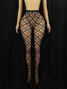 1 Pair Women's Black Sexy Fishnet Tights/Pantyhose Goth Tights Net Stockings Fishnet Stockings Fishnet Leggings Women - Black - View 7