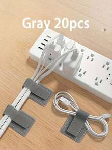 20pcs Nylon Cable Clips - Black And White, Desktop Data Cable And Computer Wire Organizer - Multicolor - View 20