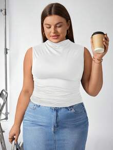 Auralis 3件套女士加大码无袖修身基本款背心 - 白色 - 查看 7