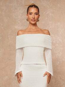 Lumalex 秋冬派对晚宴 优雅复古闪耀假日派对狂欢节郊游度假户外盛宴婚礼季宴会成人礼两件套仿皮草露肩修身长袖低腰鱼尾连衣裙套装，适合女士奢华舞会身份证件、宰牲节派对、新年 - 杏色 - 查看 7