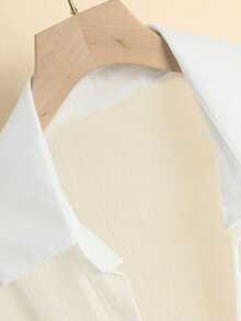 INAWLY 全新 蝙蝠翼短款休闲雪纺女式纯色衬衫