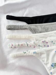 Snug Zone 5件/包大码女式性感丁字裤 - 彩色 - 查看 5