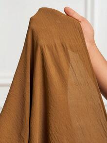 Veslaya Bộ 2 món áo vest và chân váy chữ A màu trơn/tối giản/thanh lịch mới 2025, dành cho nữ cỡ lớn - Cà phê nâu - Xem 9