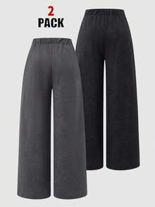 SHEIN Explorewe 2 件套 Tween 女童 ME 宽松休闲街头扎染开叉设计运动裤套装，适合日常通勤、休闲、度假、与朋友聚会、街头摄影、所有季节 - 彩色 - 查看 2