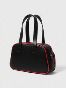 Paul Frank X ROMWE 女士卡通猴子3D图案时尚黑色手提包 - 黑色 - 查看 7