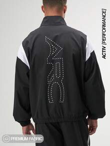 Men's Casual Versatile Simple Contrast Color Patchwork Jacket