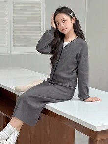 Dazy Kids 青少年女孩日常休闲毛衣套装