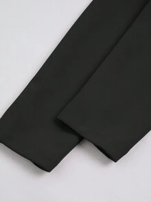 Vionelle Áo khoác blazer công sở cỡ lớn vừa vặn - màu đen - Xem 4