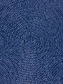 SHEIN 1/4/6/12片装北欧现代简约风格圆形纸质餐垫，带编织流苏 - 家居厨房装饰餐桌垫，防滑水杯、碗和盘子垫。适用于节日聚会、生日派对、婚宴和家居装饰 （请注意，餐垫材质为纸质，不可水洗） - 藍色 - 查看 2