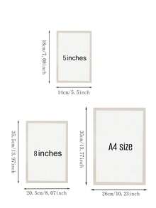 Cirelle 1PC Golden Nordic Photo Frame, Scandinavian Wooden Decorations, Luxurious Gold Border, Christmas And Housewarming Gift 5-Inch, 8-Inch, A4 Size Color Photo Frame, Suitable For Living Room And Bedroom - Multicolor - View 4