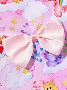 SHEIN X Care Bears 1件可爱爱心小熊图案厨房围裙，烘焙围裙，荷叶边蝴蝶结装饰，可爱围裙，两种尺寸，亲子围裙 - 彩色 - 查看 10