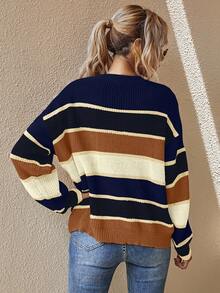 EMERY ROSE 女士最新时尚舒适拼色套头衫 - 彩色 - 查看 2