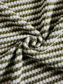 EMERY ROSE Plus Size Going Out TopsWomen Casual Striped Print Long Sleeve Loose T-Shirt, Winter Clothes For Women Long T Shirt For Women - Army Green - View 8