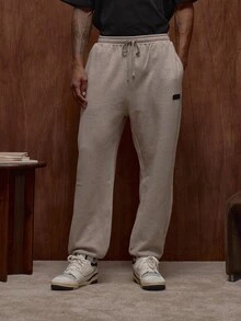 Musero Quần jogger nam dáng rộng, chất liệu cao cấp, có logo thương hiệu, bo gấu, cạp chun co giãn, chỉ bao gồm quần, thích hợp cho mùa Thu/Xuân/Hè. - Màu Khaki - Xem 1