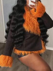 Slaydiva Áo khoác dài tay thường ngày cho nữ, ấm áp để mặc hàng ngày, mùa thu/đông - màu nâu - Xem 8