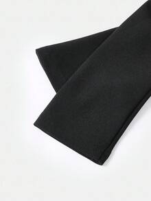 Serisse Kids 青少年女孩优雅圆领铆钉长袖收腰 A 字连衣裙，休闲日常穿着，返校，黑色，适合万圣节、圣诞节、新年 - 黑色 - 查看 15