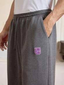 SWAVVY Lässige, locker sitzende Fleece-Jogginghose mit Kordelzug für Herren, Herbst Winter