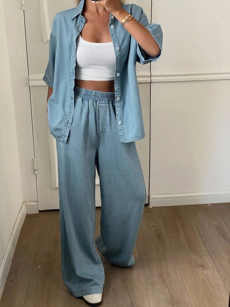 Women Denim Two Pieces Outfits