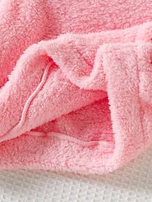 SHEIN Playful Pals Young Girl' Casual Loose Cute 3D Rabbit Decor Round Neck Long Sleeve Top And Elastic Waist Loose Pants Set, Casual & Adorable Fall Winter - Pink - View 5