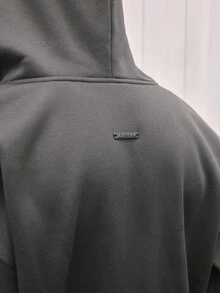 AXEPEAK Sudadera con capucha casual y versátil para hombres con parches de color contrastante, de felpa, para otoño e invierno