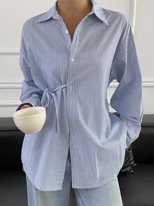 DAZY New Autumn Loose Casual Striped Blouse For Women