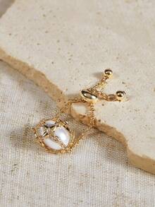 Opalesca 时尚优雅的复古设计链环 - 金黃色 - 查看 5