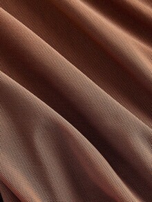 SHEIN MOD 大码女式棕色金属扣细节波西米亚风半身裙，度假装扮，西式女装，沙滩度假装，夏季女装，不对称半身裙 - 棕色 - 查看 5