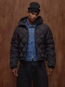 Musero Oversized Shine Down Premium Ruched Sleeve Bomber Jacket Hidden Zip Detailing Fall/SPRING SUMMER - Black - View 1