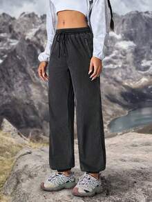 女式牛仔裤户外徒步裤防晒轻便速干女式徒步服装女式徒步裤女式户外裤露营服装女式轻便裤女式徒步裤 - 深灰色 - 查看 6