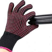 1pc Anti-Slip Heat Resistant Styling Glove With Silicone Grip, Ensures Use Of Hair Styling Tools - Hot Pink - View 10