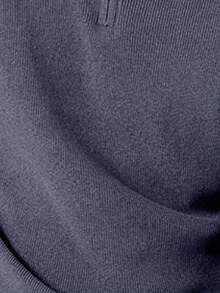 Manfinity Homme Men's Casual Solid Color Stand Collar Sweater, Autumn/Winter, Long Sleeve Top - Mauve Purple - View 7