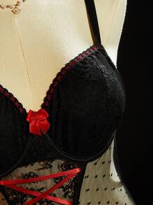 SpicyHot 1 pieza Lencería de encaje talla grande body - Multicolor - Ver 5