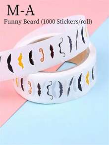 SHEIN 1 Bộ 3 Cuộn, Miếng Dán Hoạt Hình Sáng Tạo Tự Làm, 6 Kiểu Dáng, Mắt, Mũi, Miệng, Râu Nhiều Màu Sắc, Miếng Dán Keo Không Khô Cho Đồ Thủ Công Trang Trí, Đồ Lưu Trữ Trường Học - Nhiều màu - Xem 23