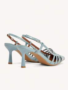 CUCCOO CHICEST Giày cao gót mũi nhọn quai mảnh cho nữ, thời trang thanh lịch, quyến rũ, lãng mạn, gợi cảm, màu vàng, thích hợp cho các buổi hẹn hò, tiệc tùng, dịp trang trọng, kỳ nghỉ, cocktail, hộp đêm - Màu xanh nhạt - Xem 9