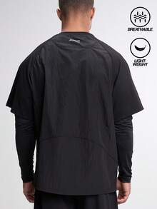 Maglietta casual da uomo con maniche a raglan e vestibilità ampia