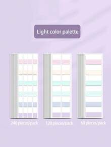 SHEIN 60/120/240 Pieces Of Adhesive Index Tags, Writable And Reusable File Labels, Colorful Page Marker Tags, Suitable For Reading Notes, Books, And Organizing Files,Low Viscosity, Does Not Damage Paper - Multicolor - View 5