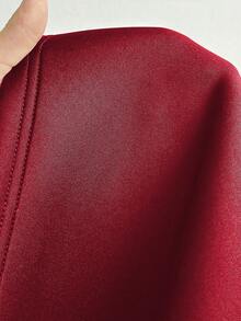 Viva Relle Vestido elegante de talla grande de unicolor con copa de corazón y tirantes - Rojo - Ver 7